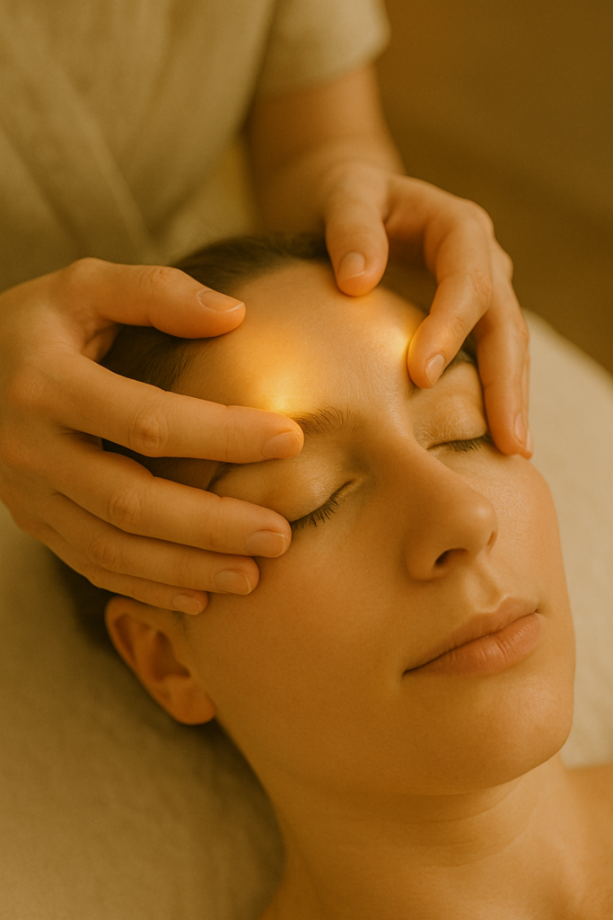 थाई फेसियल मसाज आंखों के आसपास के जोन्स 