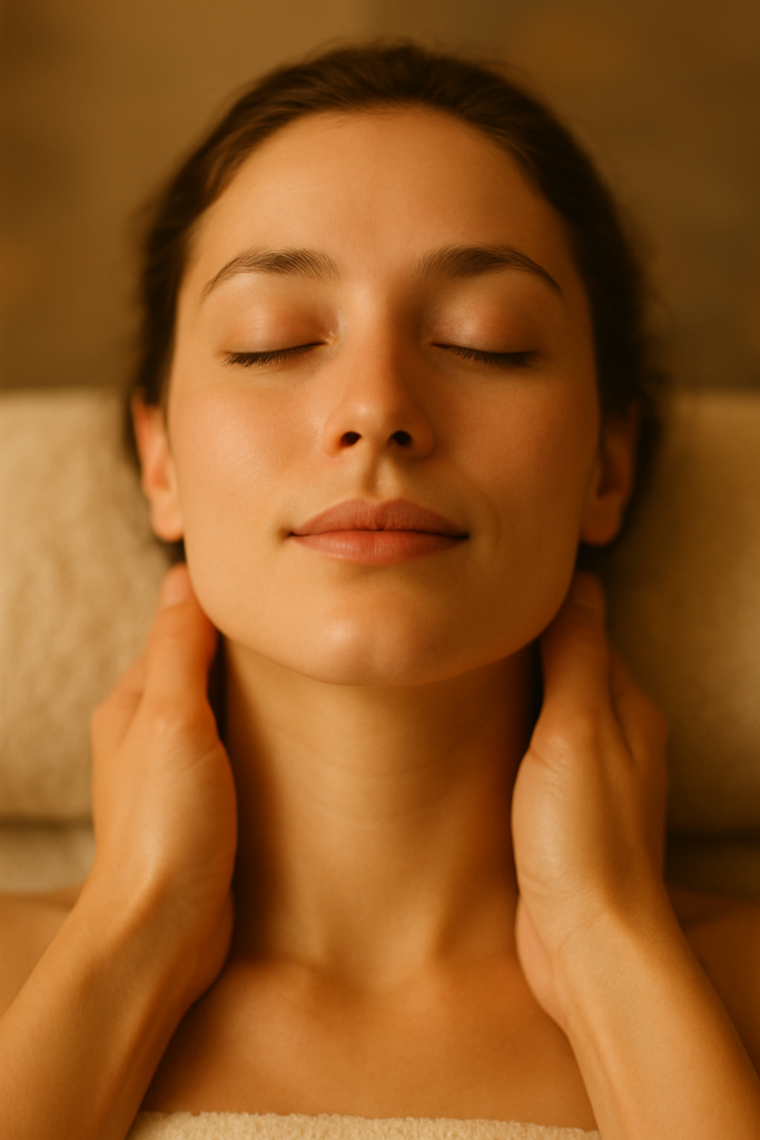  थाई फेसियल मसाज और गर्दन के क्षेत्र