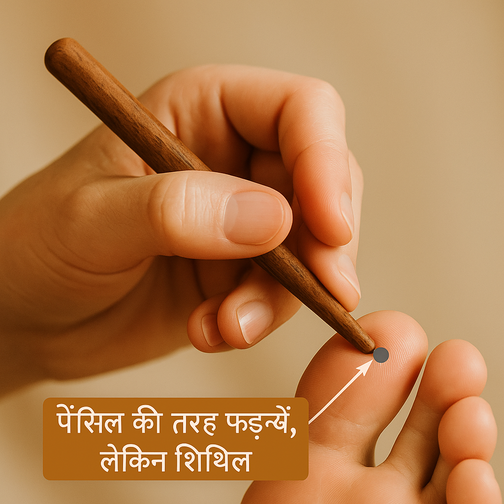 थाई मसाज में लकड़ी की छड़ी का काम